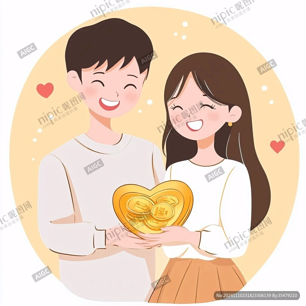 情侶告白卡通形象