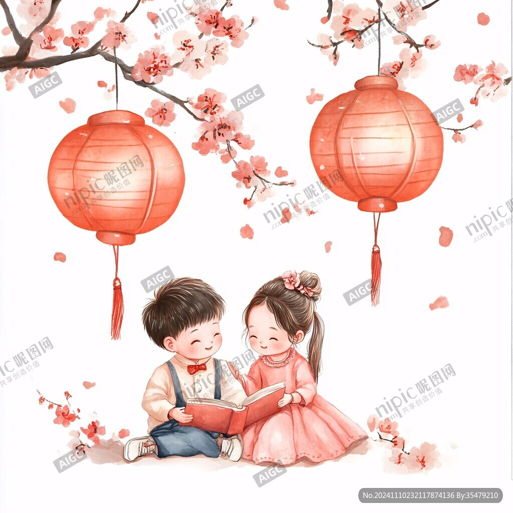 兩小無猜插畫
