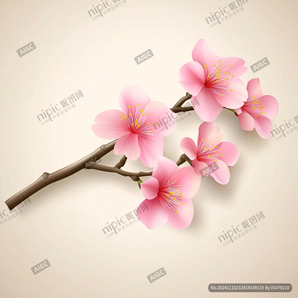 鼠繪梅花