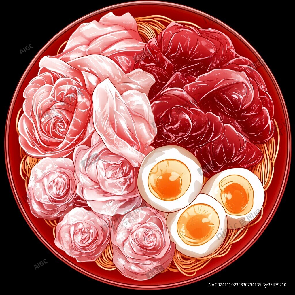 雞蛋面插畫