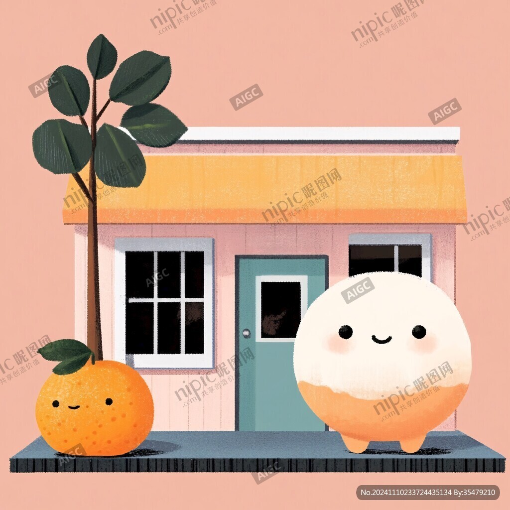 柿子閣樓插畫