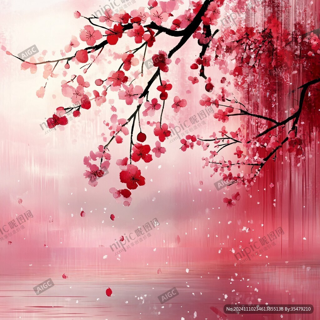 唯美梅花背景圖