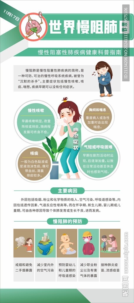 慢阻肺日宣傳展架