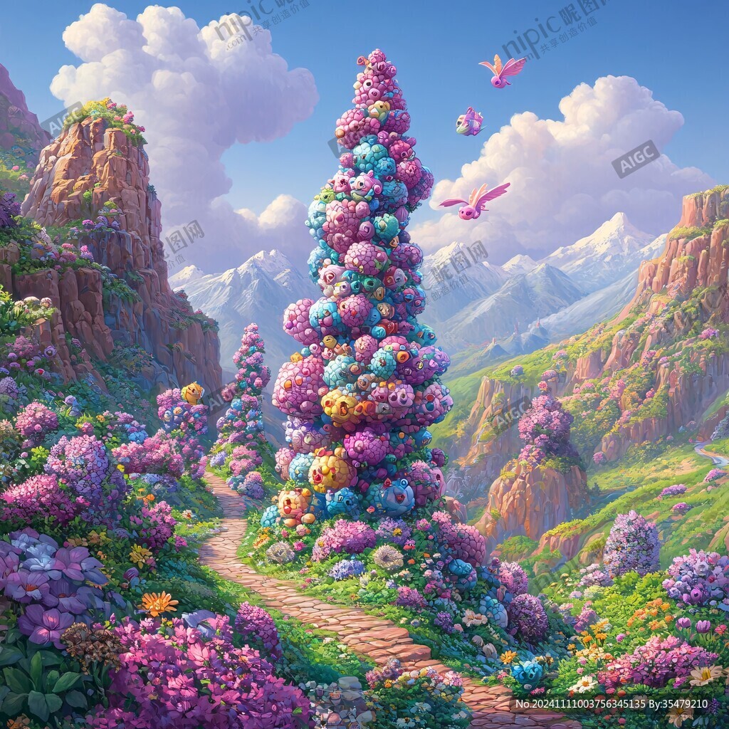 夢幻場景插畫