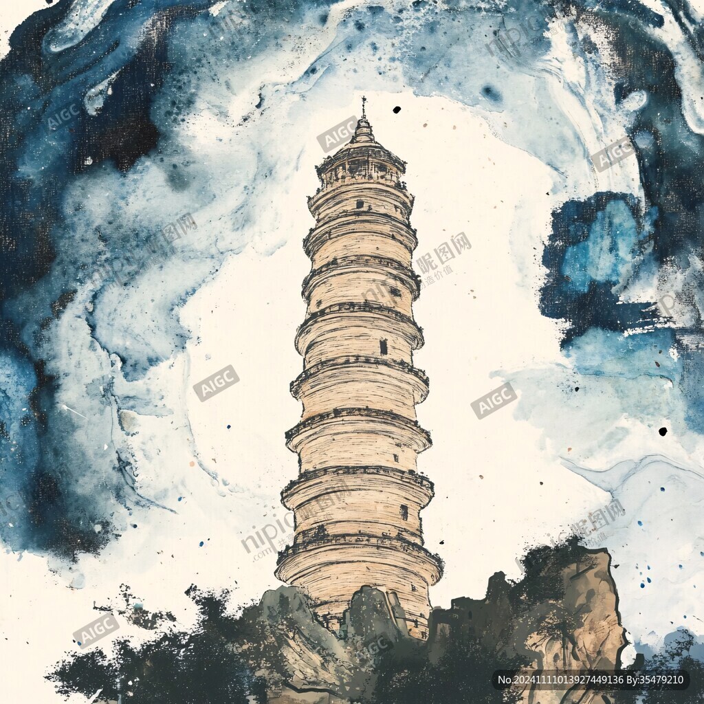 慧泉塔插畫