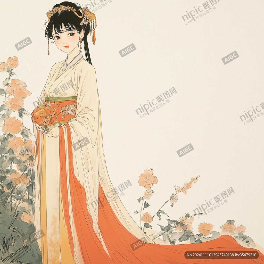 漢服女性插畫(huà)