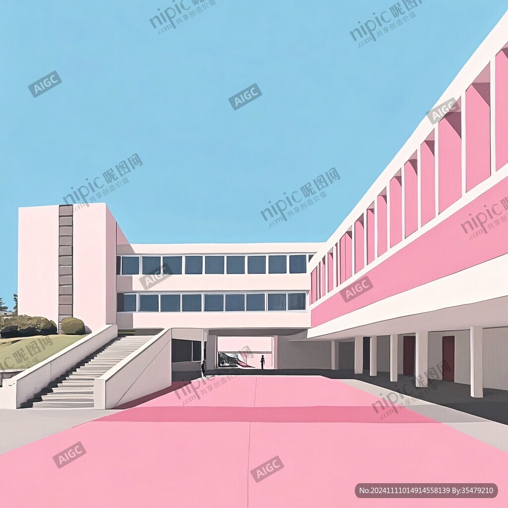 教學樓插畫