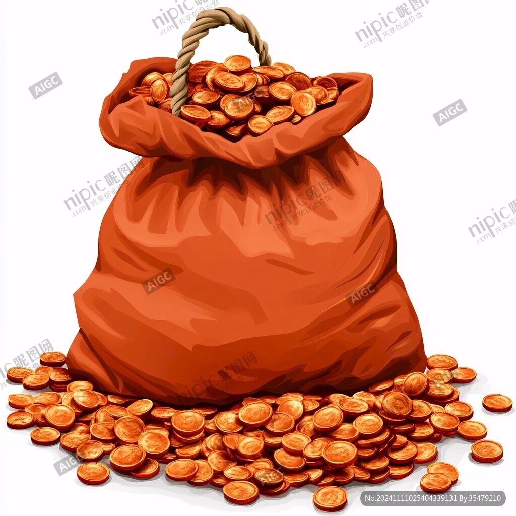 錢袋錢幣金錢投資理財