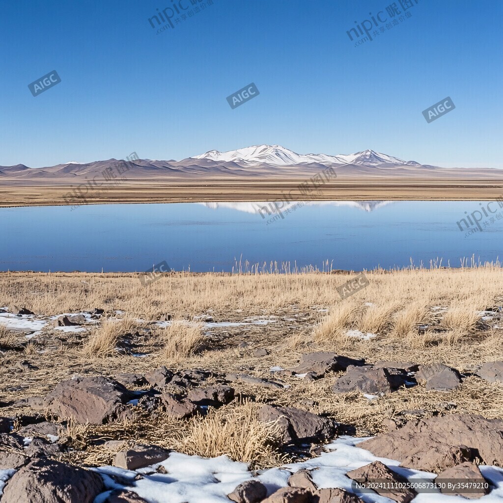 哈拉湖與雪山