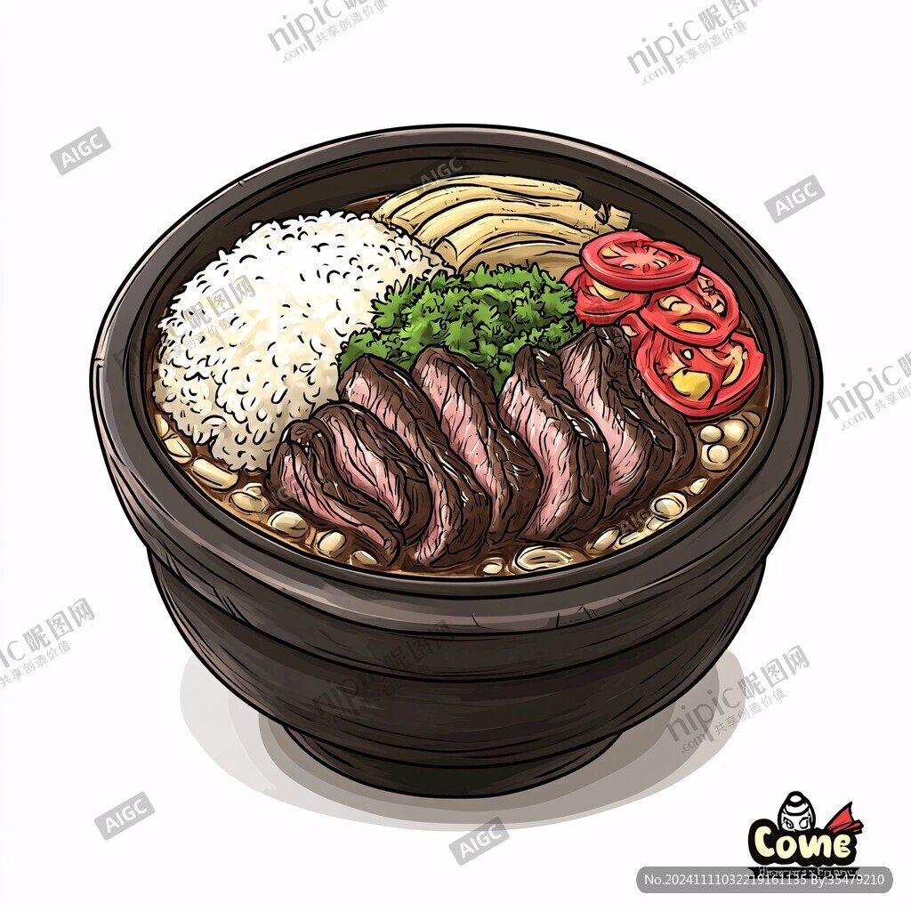 肥腸飯插畫
