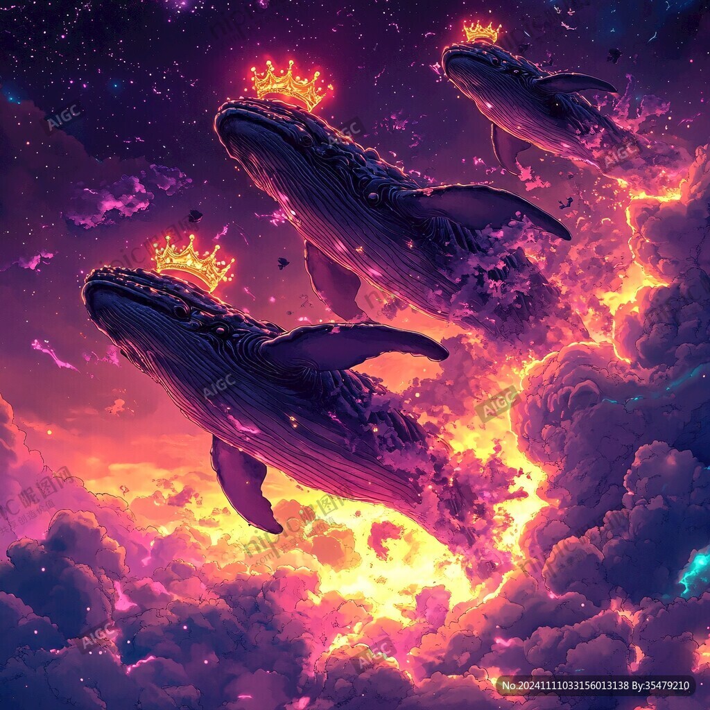 夢幻鯨魚背景