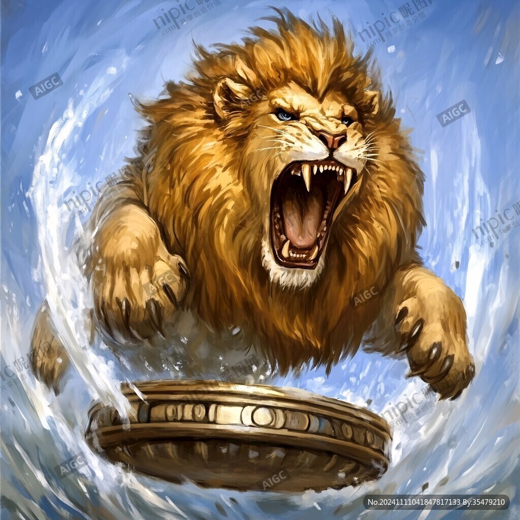 醒獅鼠標(biāo)墊插畫