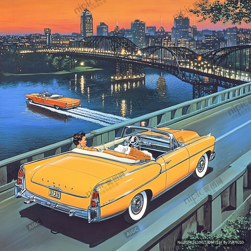 汽車風景畫