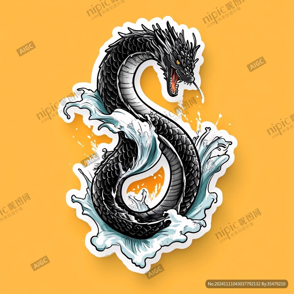 雙龍貼紙