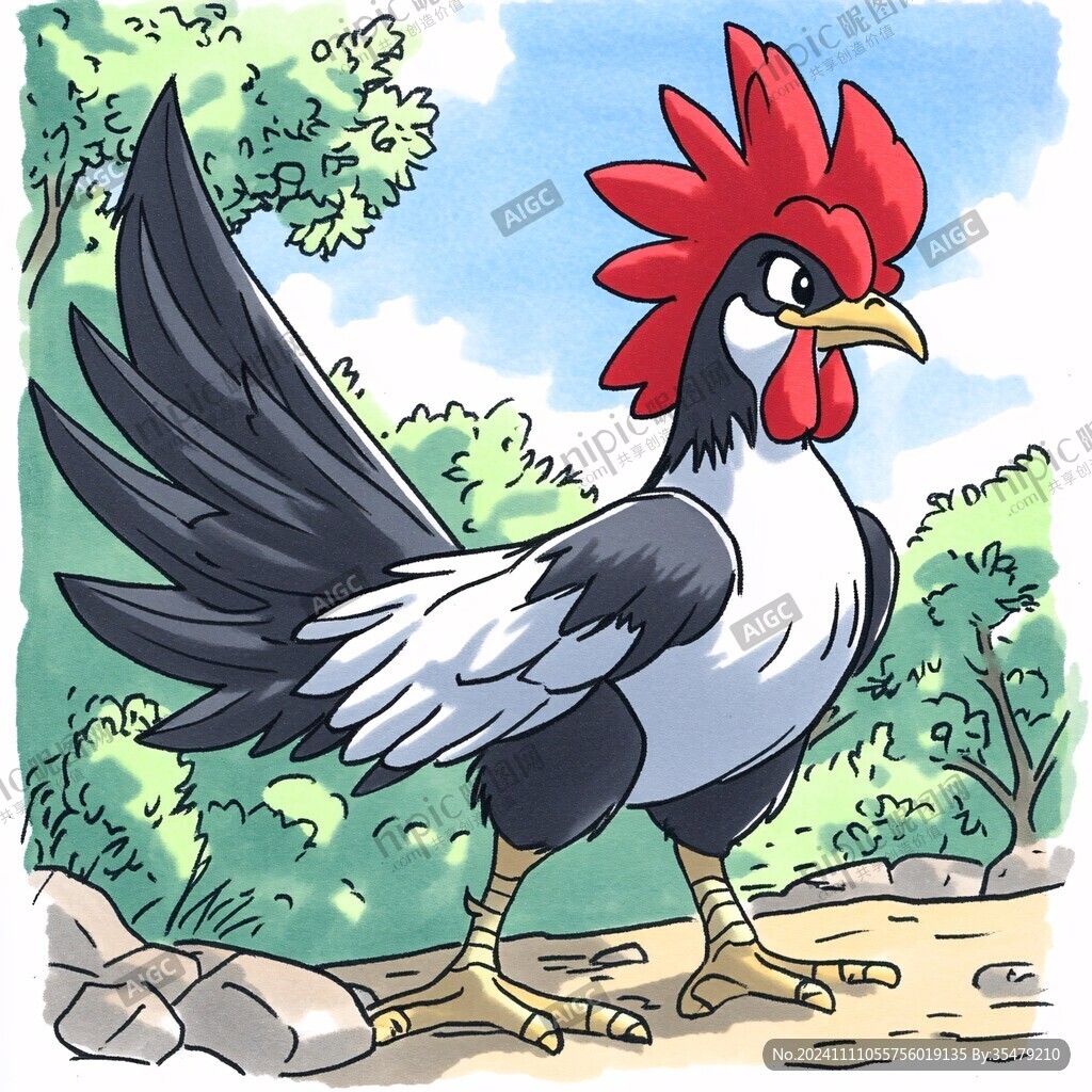 走地雞插畫