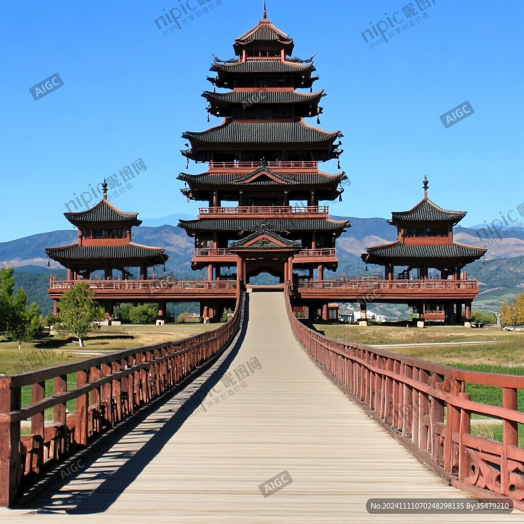 廊橋標志性建筑