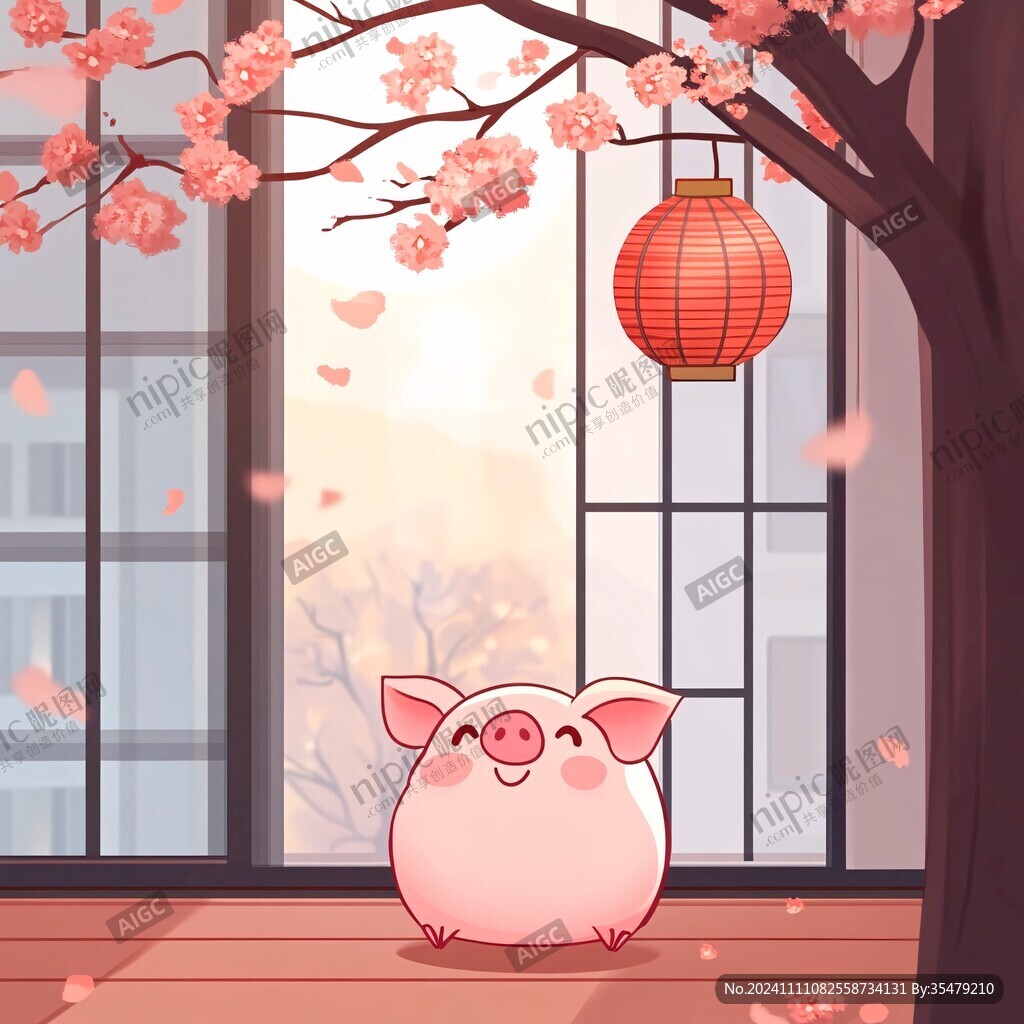 2019豬年插畫