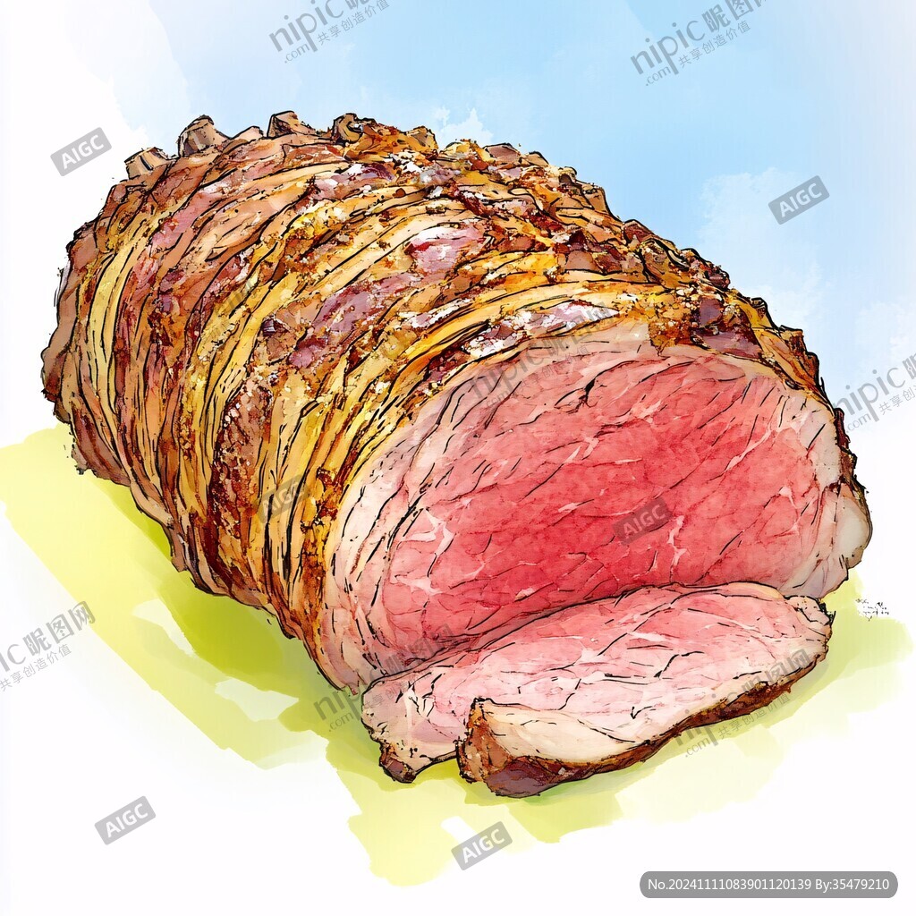 烈火牛肉插畫