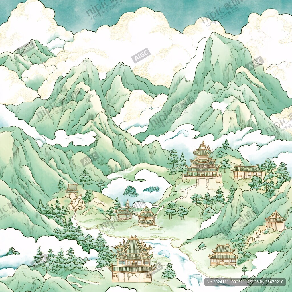 青城山插畫