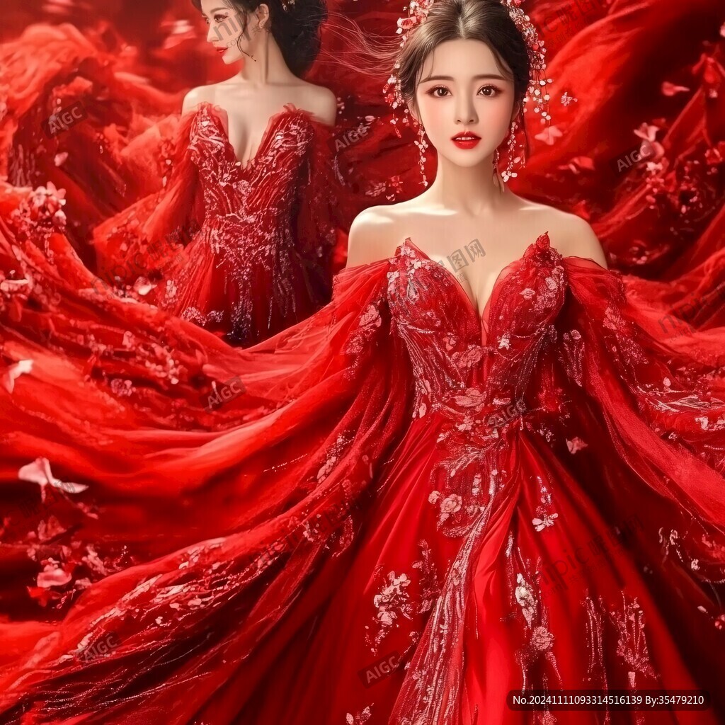 紅色結婚禮服