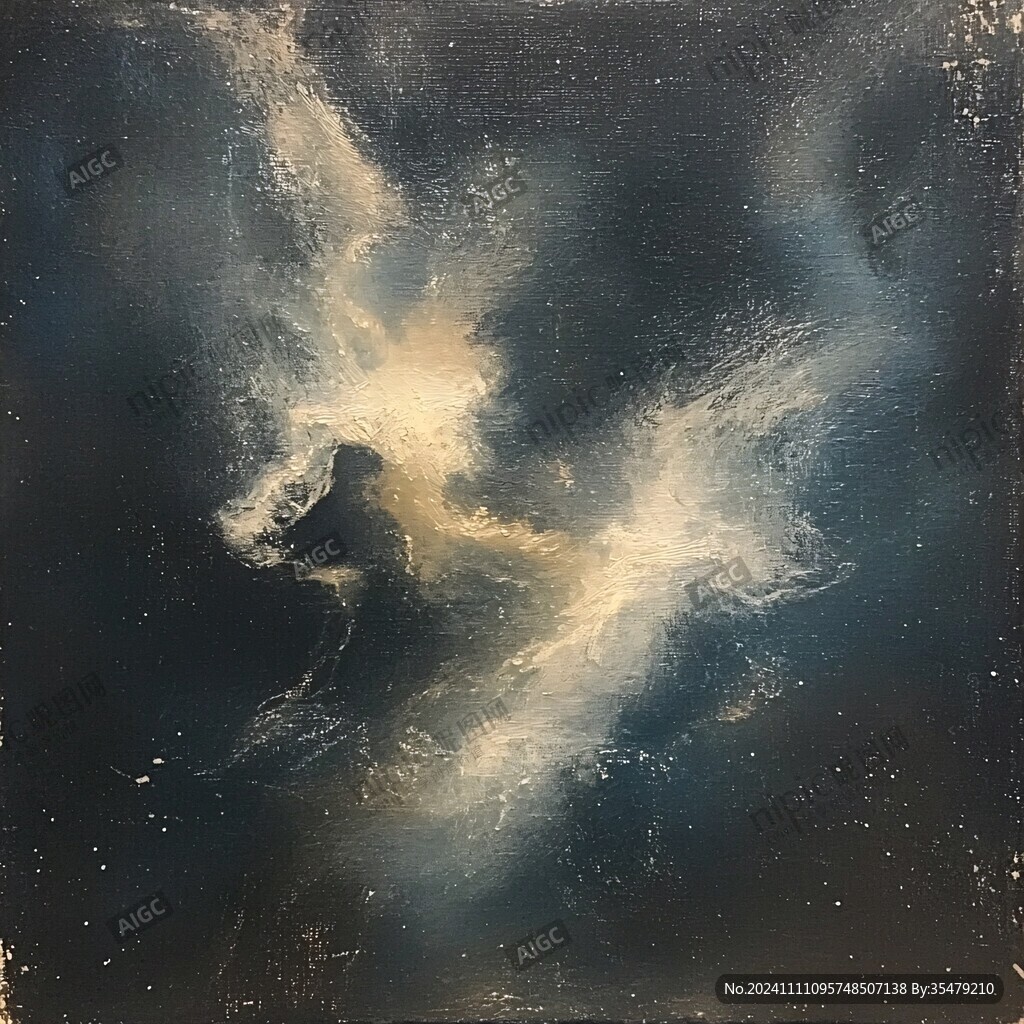 星空流體抽象畫