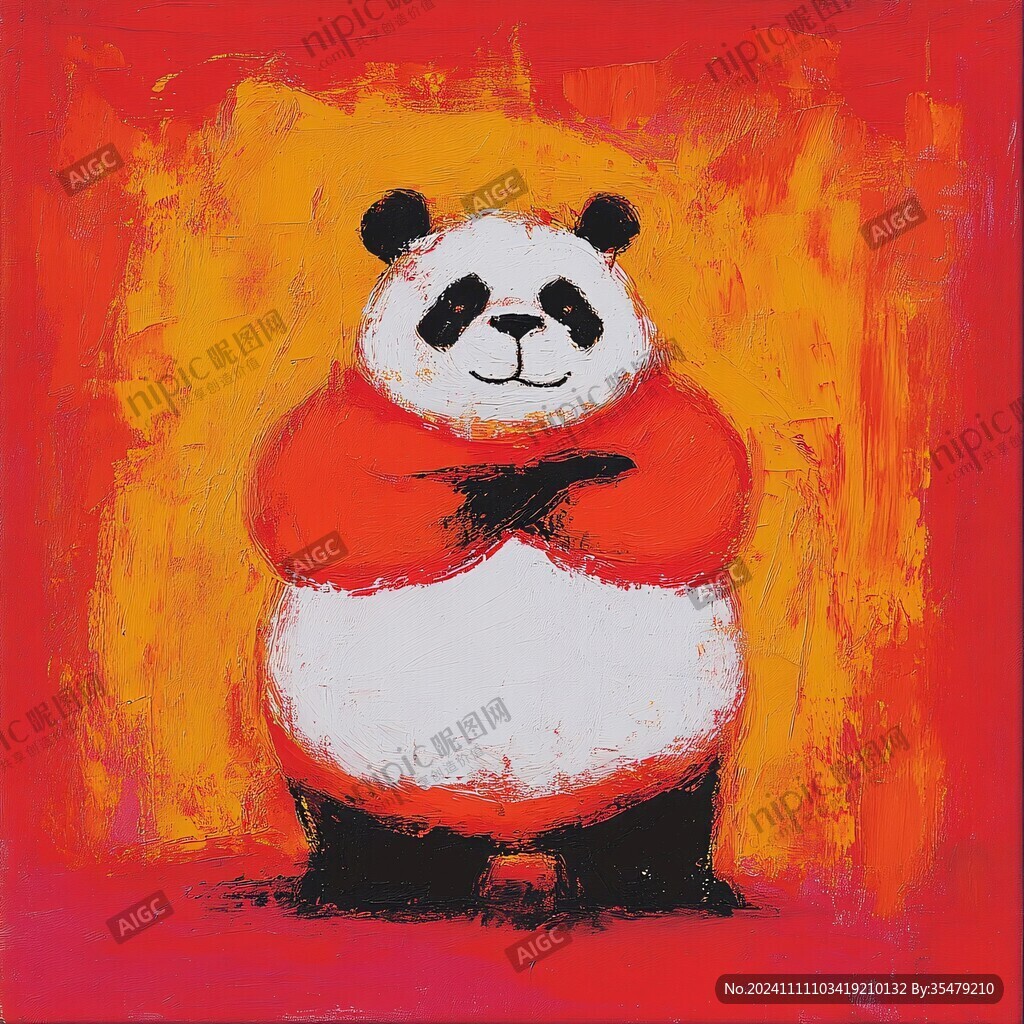 抽象畫大熊貓