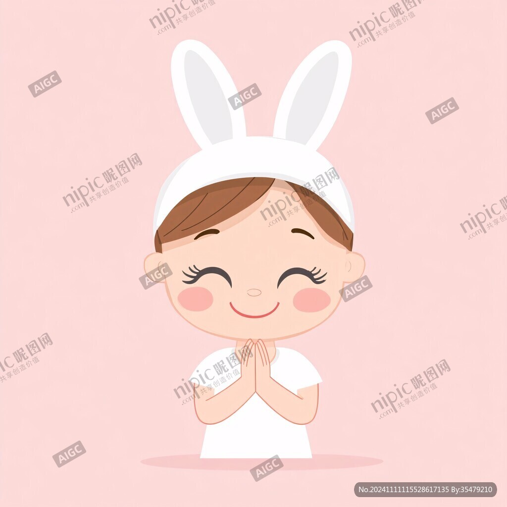 開心小兔寶寶形象
