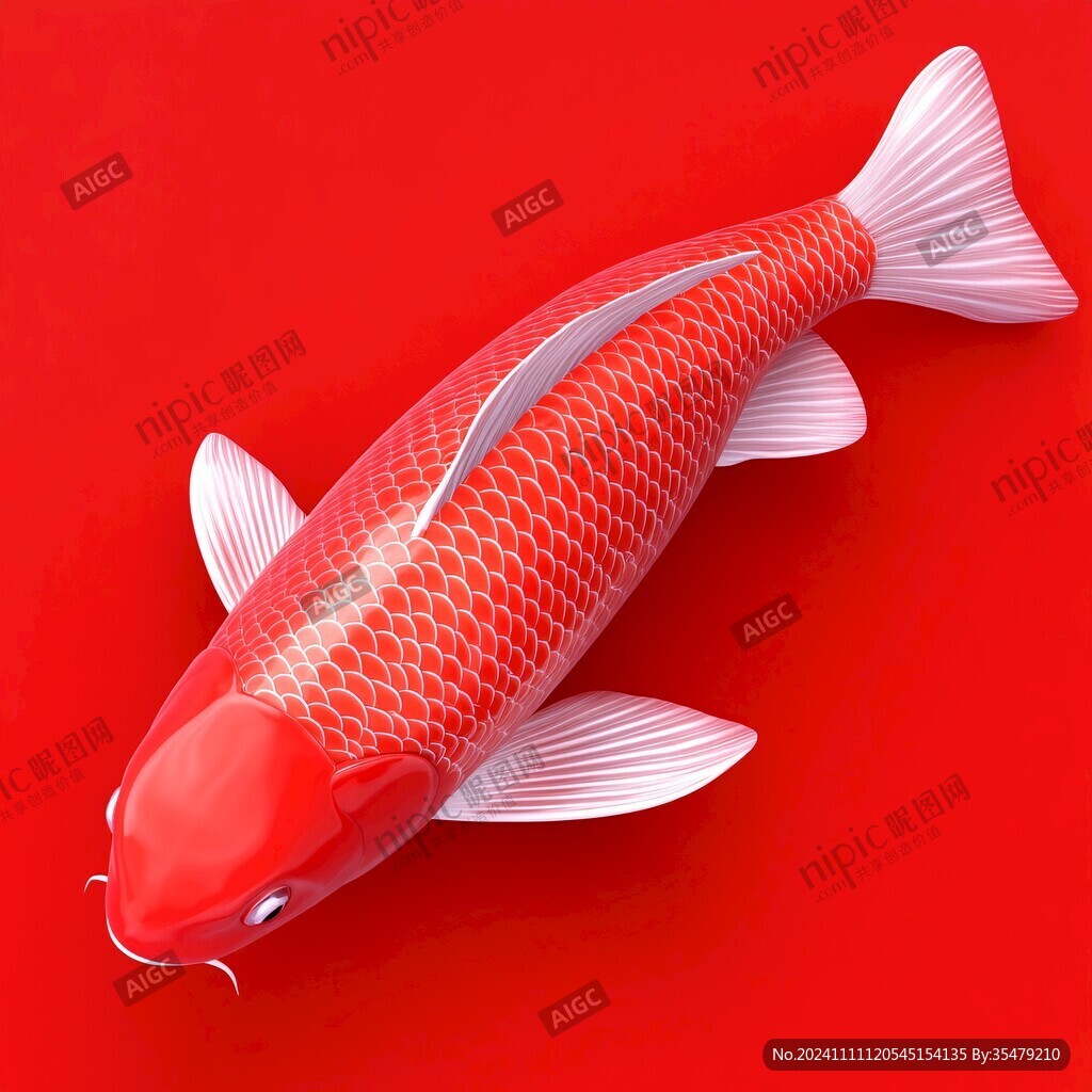 三維紅鯉魚