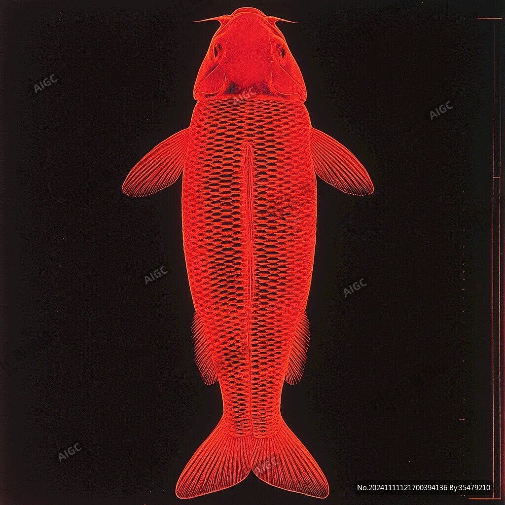 三維紅鯉魚
