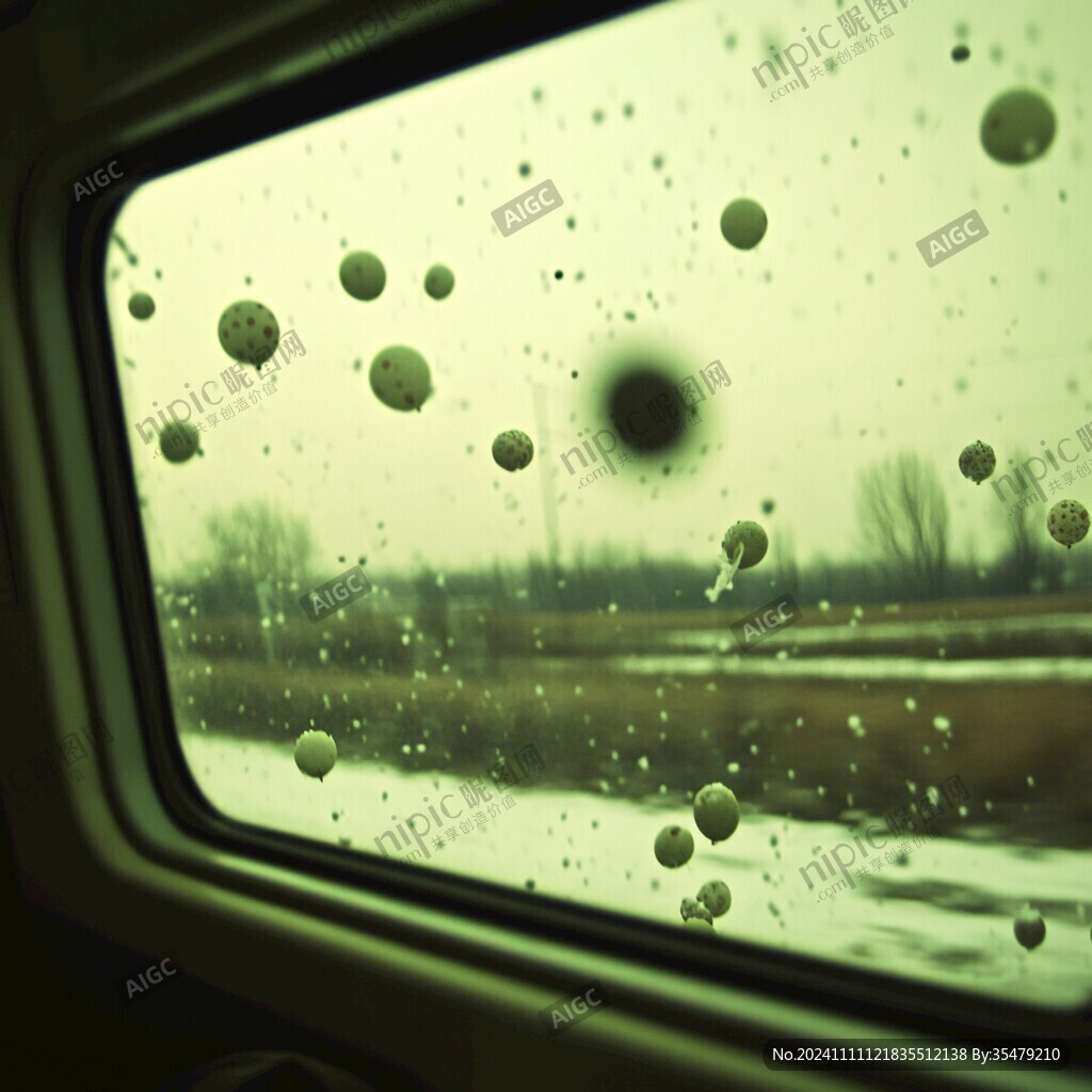 車窗外下雨