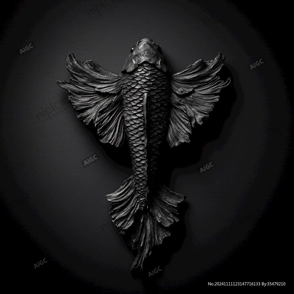 浮雕魚素材
