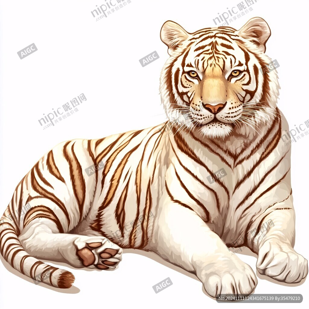 虎元素插畫