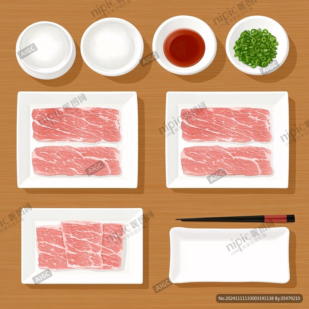 手繪一盤肉