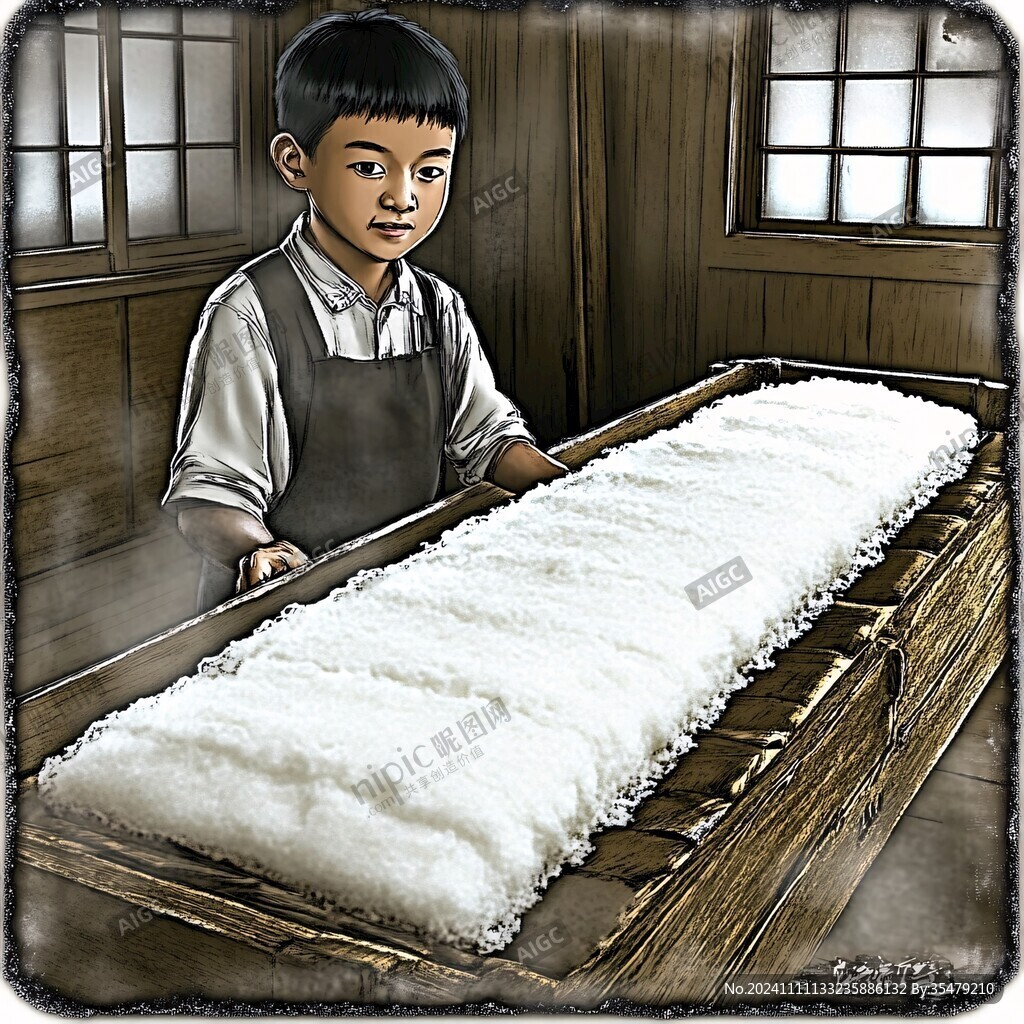 年糕制作掛畫