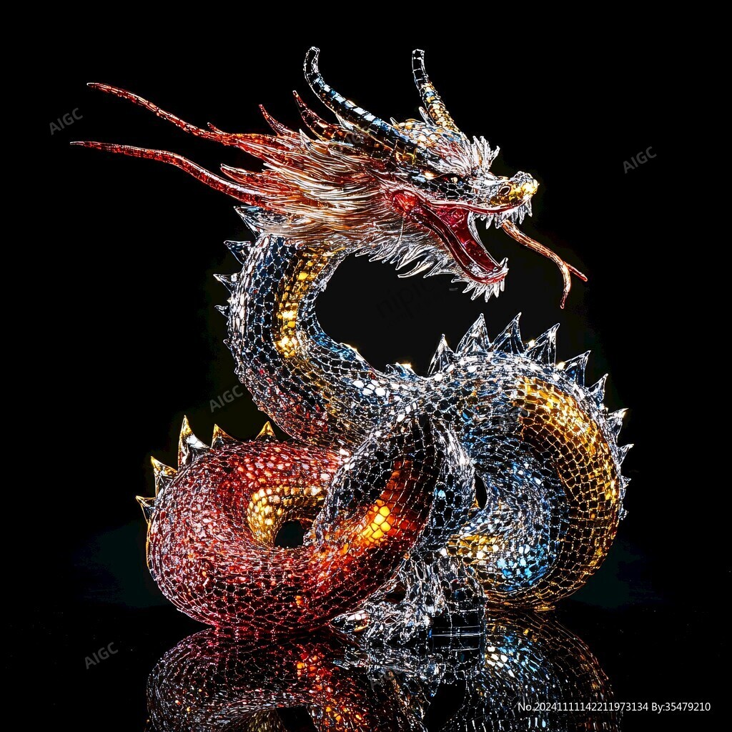 龍年美陳裝飾擺件