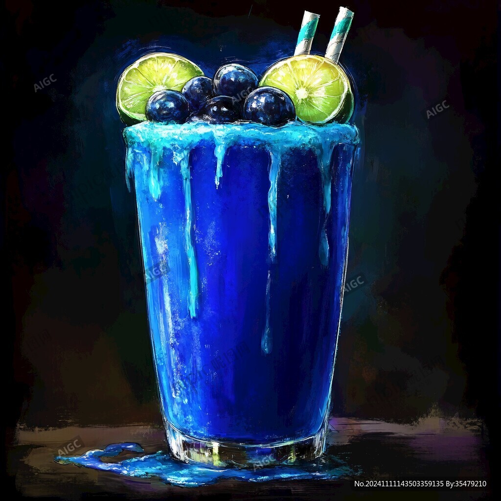 冰飲插畫