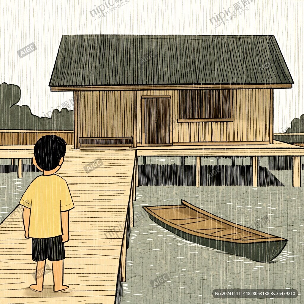 旱碼頭插畫