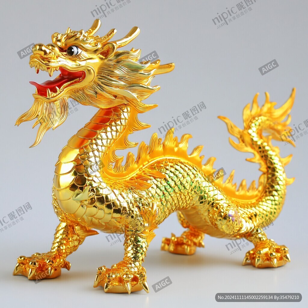 黃金龍擺件