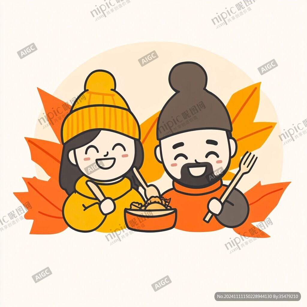 黃燜雞米飯人物插畫
