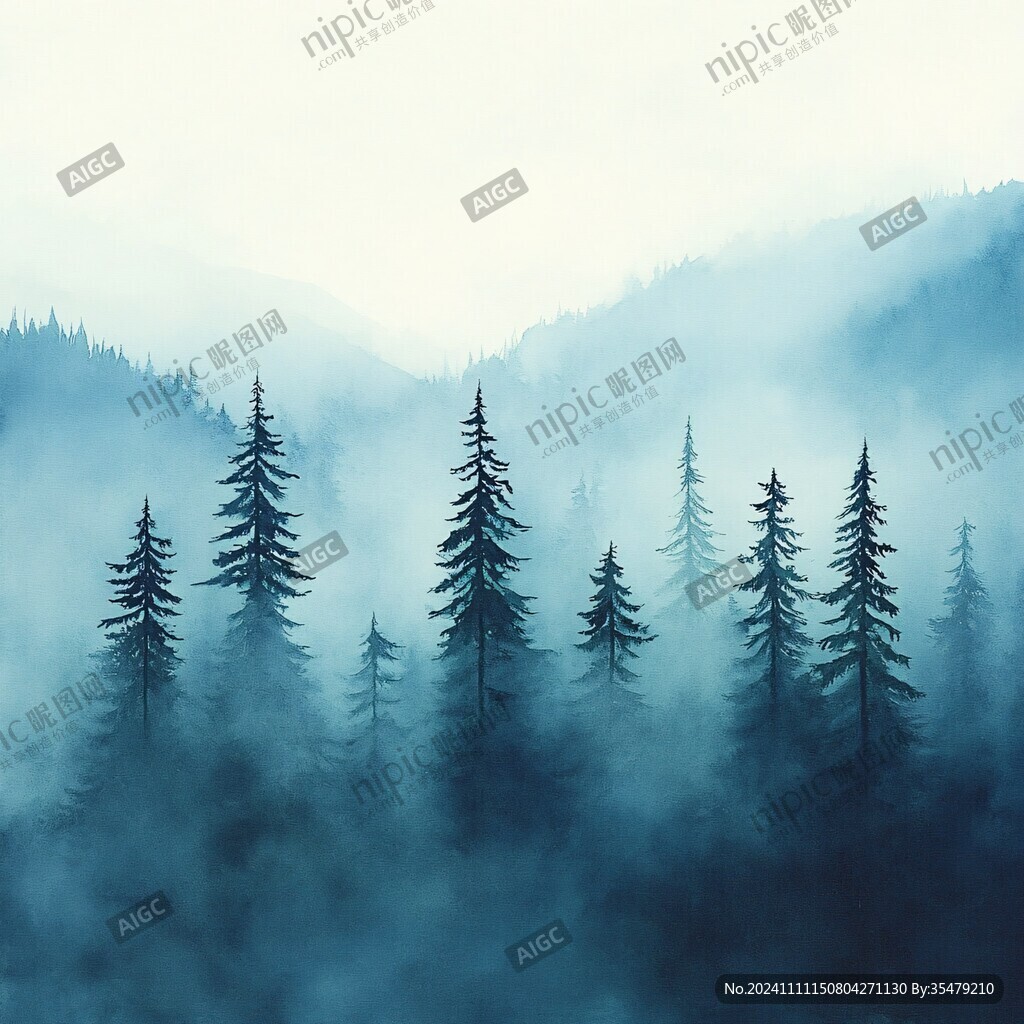 森林云霧山嵐