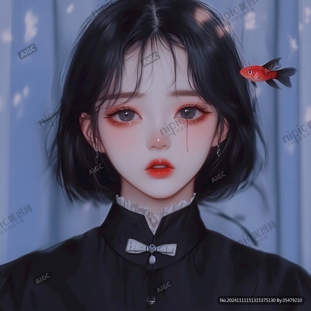 插畫(huà)少女頭像