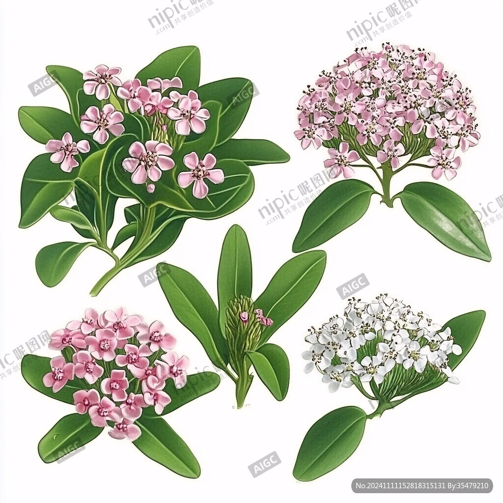 中草藥丁香花插畫(huà)