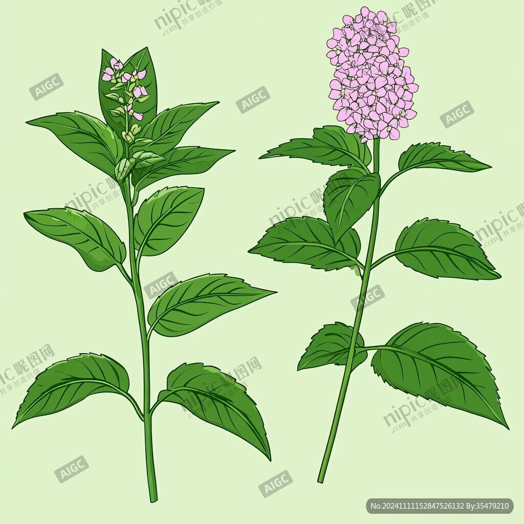 手繪蒼術(shù)草本