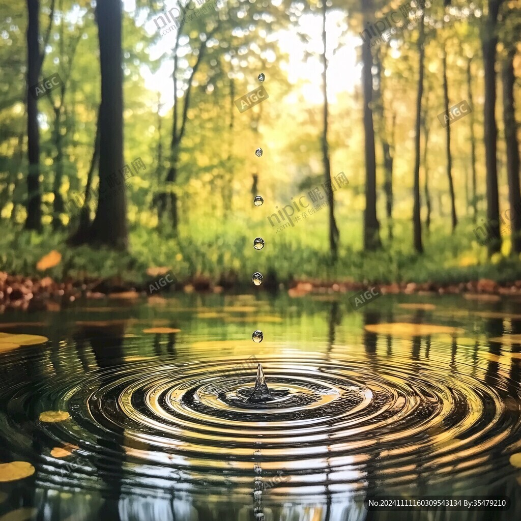 水面落葉