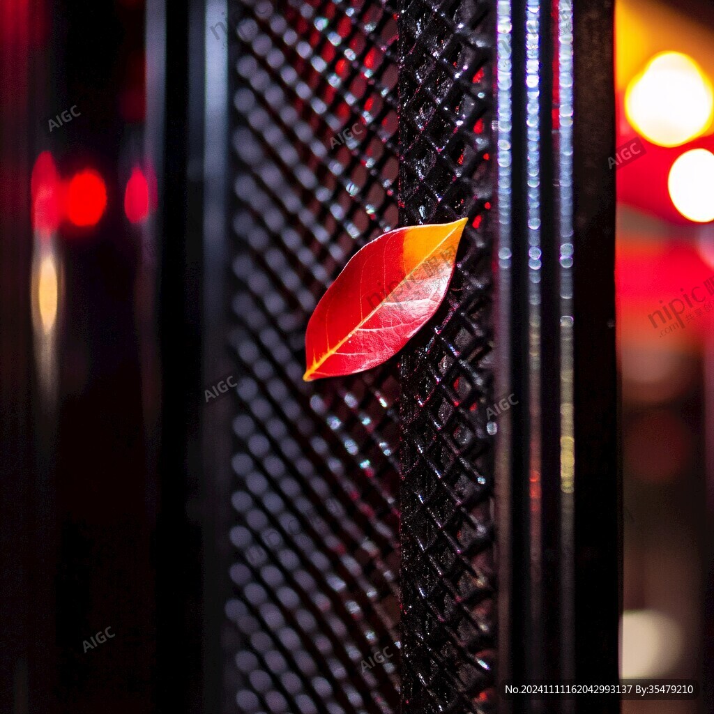 一片紅葉特寫