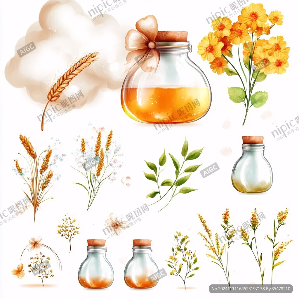 植物油插畫