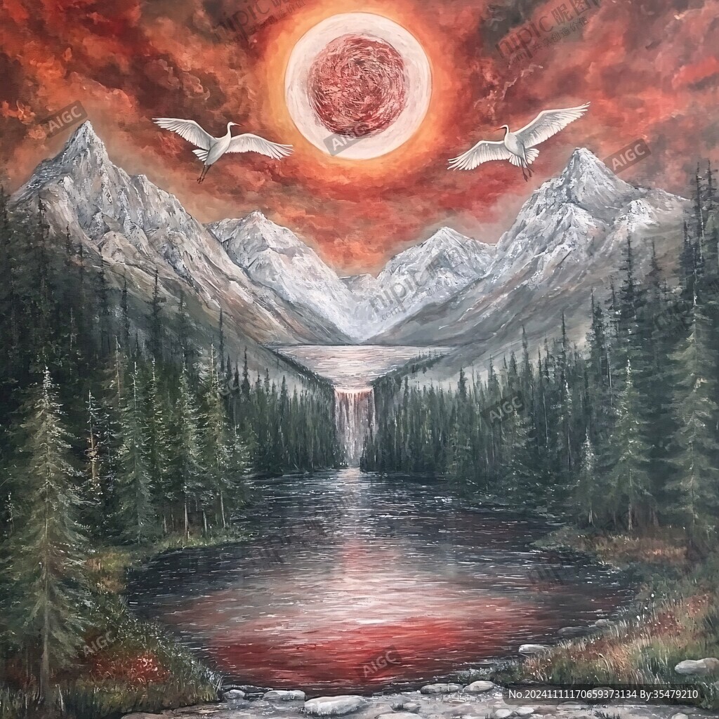 科幻油畫油彩