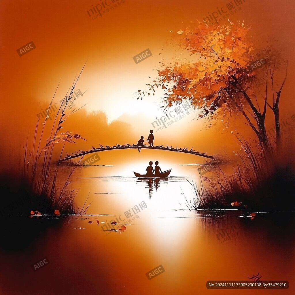 金秋風(fēng)景插畫