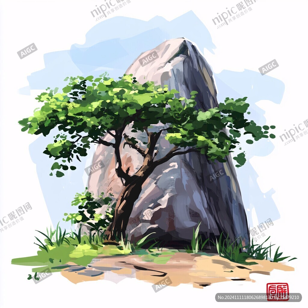 樹木與大石