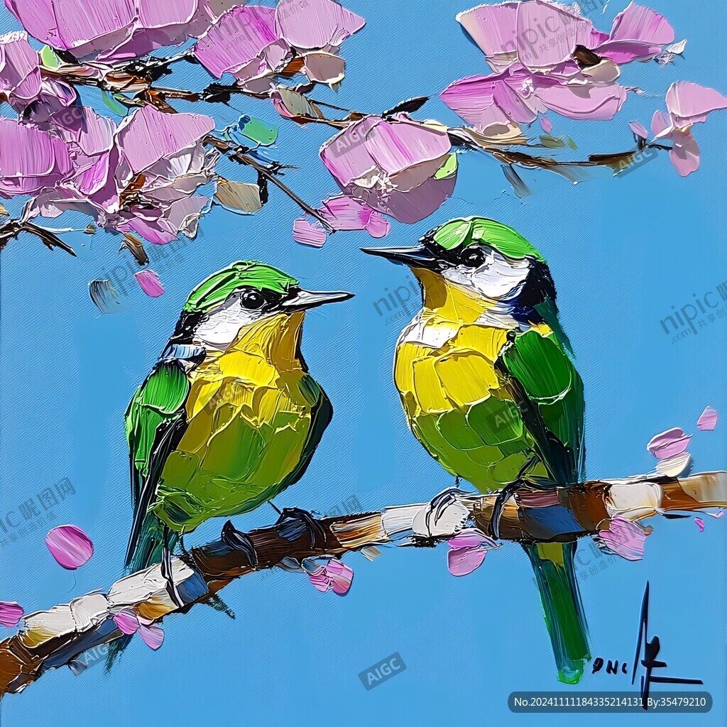 兩只雀兒花